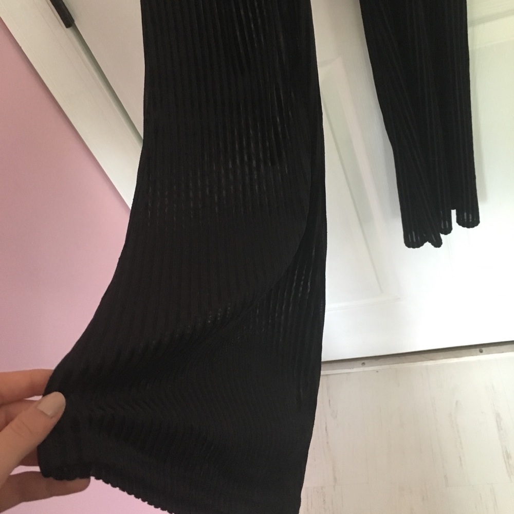 Black striped pants